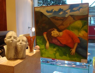 eine der Auslagen der Ausstellung